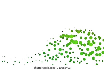 Light Green vector abstract pattern with circles. Geometry template for your business design. Background with colored spheres.