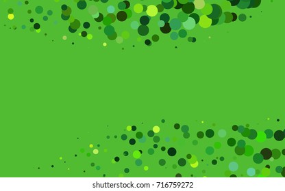 Light Green vector abstract pattern with circles. Geometry template for your business design. Background with colored spheres.
