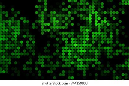 Light Green vector abstract pattern with circles. Geometry template for your business design. Background with colored spheres.