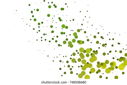 Light Green vector abstract pattern with circles. Geometry template for your business design. Background with colored spheres.