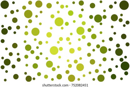 Light Green vector abstract pattern with circles. Geometry template for your business design. Background with colored spheres.