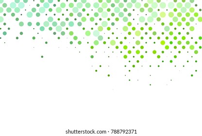 Light Green vector abstract pattern with circles. Geometry template for your business design. Background with colored spheres.