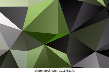 Light Green vector abstract polygonal background. Shining illustration, which consist of triangles. A completely new design for your business.