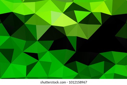 Light Green vector abstract polygonal pattern. Colorful illustration in abstract style with gradient. The polygonal design can be used for your web site.