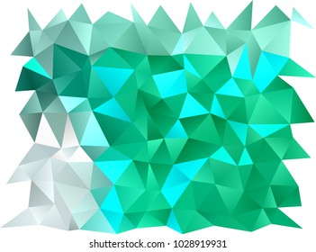 Light Green vector abstract polygonal template. Brand-new colored illustration in blurry style with gradient. The polygonal design can be used for your web site.