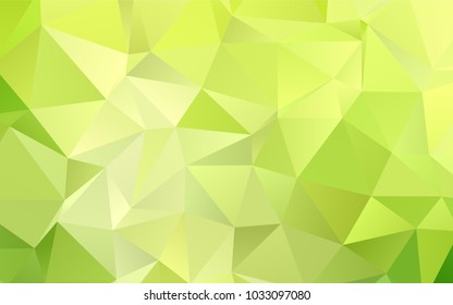 Light Green vector abstract polygonal pattern. Geometric illustration in Origami style with gradient.  The textured pattern can be used for background.