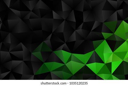 Light Green vector abstract polygonal template. Creative illustration in halftone style with gradient. A completely new design for your business.