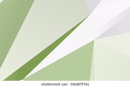 Light Green vector abstract polygonal template. A completely new color illustration in a vague style. Triangular pattern for your business design.