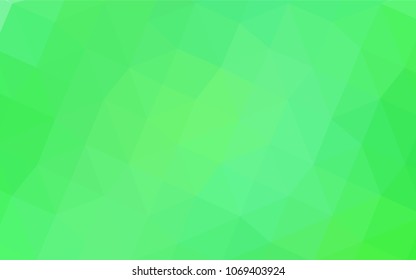 Light Green vector abstract polygonal template. A completely new color illustration in a  polygonal style. A completely new design for your business.