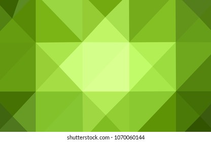 Light Green vector abstract polygonal pattern. Shining colored illustration in a new style. A completely new template for your business design.