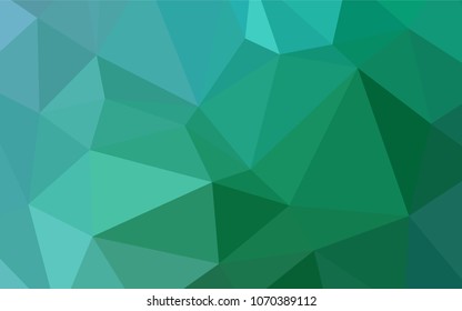 Light Green vector abstract polygonal pattern. Triangular geometric sample with gradient.  The template for cell phone's backgrounds.