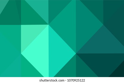 Light Green vector abstract polygonal pattern. Glitter abstract illustration with an elegant design. Brand-new design for your business.