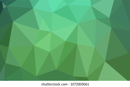 Light Green vector abstract polygonal pattern. A completely new color illustration in a  polygonal style. Triangular pattern for your business design.