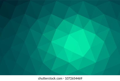 Light Green vector abstract polygonal template. Polygonal abstract illustration with gradient. That pattern can be used as a part of a brand book.