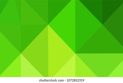Light Green vector abstract polygonal template. Geometric illustration in Origami style with gradient.  That new template can be used for your brand book.