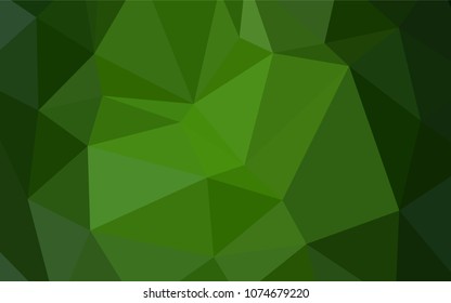Light Green vector abstract polygonal template. Colorful illustration in polygonal style with gradient. Brand-new design for your business.