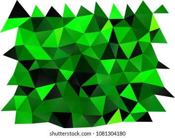 Light Green vector abstract polygonal template. Triangular geometric sample with gradient.  The elegant pattern can be used as part of a brand book.