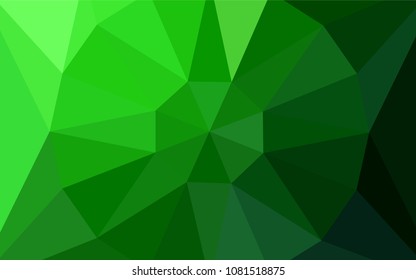 Light Green vector abstract polygonal pattern with a gem in a centre. A sample with polygonal shapes. Triangular pattern for your design.