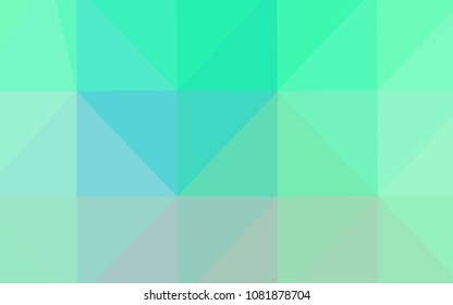 Light Green vector abstract polygonal pattern. A completely new color illustration in a  polygonal style. The best triangular design for your business.