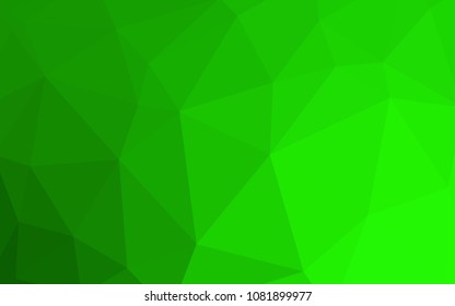 Light Green vector abstract polygonal pattern. Modern abstract illustration with triangles. Textured pattern for your backgrounds.