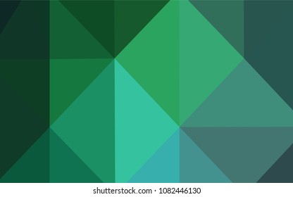 Light Green vector abstract polygonal template. Polygonal abstract illustration with gradient. A completely new template for your business design.