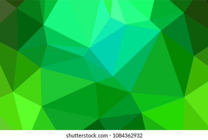Light Green vector abstract polygonal template. A sample with polygonal shapes. A new texture for your design.