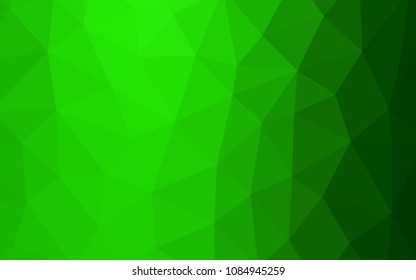 Light Green vector abstract polygonal template. Shining polygonal illustration, which consist of triangles. Template for cell phone's backgrounds.