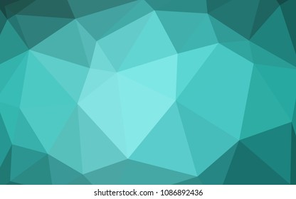 Light Green vector abstract polygonal pattern. Polygonal abstract illustration with gradient. Completely new template for your banner.