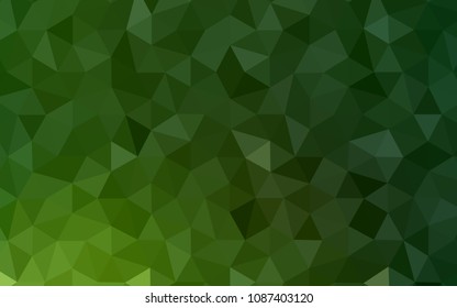 Light Green vector abstract polygonal background. Creative illustration in halftone style with triangles. A completely new design for your leaflet.