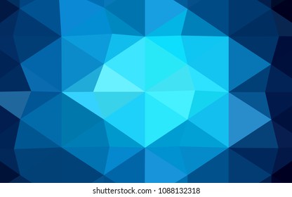 Light Green vector abstract polygonal template. Colorful abstract illustration with gradient. Triangular pattern for your business design.
