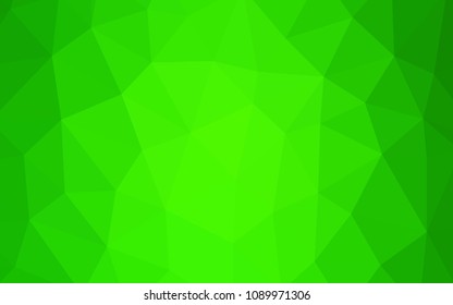 Light Green vector abstract polygonal background. Triangular geometric sample with gradient.  Template for cell phone's backgrounds.