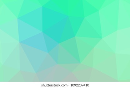 Light Green vector abstract polygonal pattern. A sample with polygonal shapes. Best triangular design for your business.
