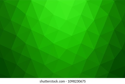 Light Green vector abstract polygonal pattern. Shining colored illustration in a new style. Triangular pattern for your business design.