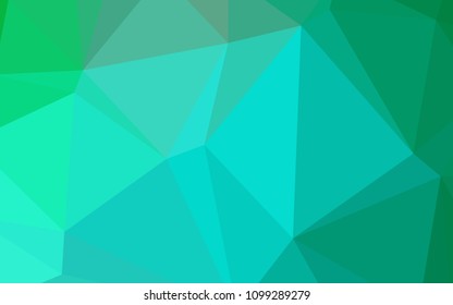 Light Green vector abstract polygonal background. Modern geometrical abstract illustration with gradient. Triangular pattern for your business design.