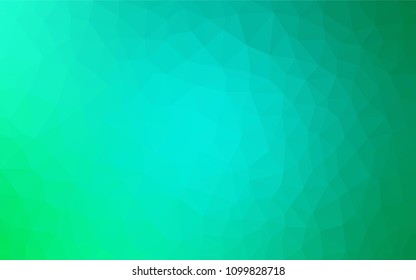 Light Green vector abstract polygonal pattern. Triangular geometric sample with gradient.  Brand new design for your business.
