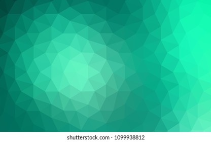 Light Green vector abstract polygonal template. Modern abstract illustration with triangles. Brand new style for your business design.