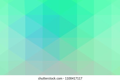 Light Green vector abstract polygonal background. Colorful illustration in polygonal style with gradient. That new template can be used for your brand book.