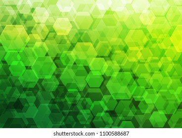 Light Green vector abstract polygonal pattern. Geometric illustration in Origami style with gradient.  hexagonal pattern for your business design.