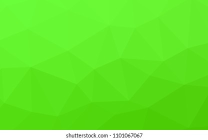 Light Green vector abstract polygonal template. Colorful abstract illustration with triangles. Triangular pattern for your design.