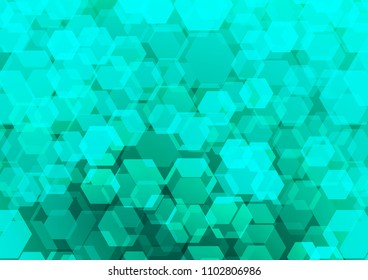 Light Green vector abstract polygonal template. Colorful abstract illustration with gradient. The completely new template can be used for your brand book.