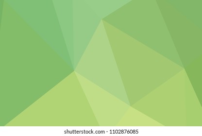 Light Green vector abstract polygonal template. Colorful illustration in polygonal style with gradient. Textured pattern for your backgrounds.