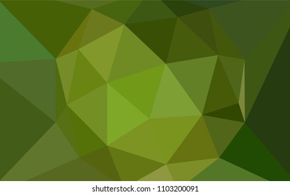 Light Green vector abstract polygonal template. Modern abstract illustration with triangles. A new texture for your web site.