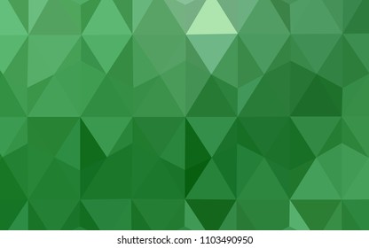 Light Green vector abstract polygonal pattern. Modern abstract illustration with triangles. Brand new design for your business.
