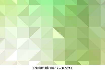 Light Green vector abstract polygonal template. Triangular geometric sample with gradient.  Completely new template for your banner.