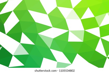Light Green vector abstract polygonal abstract polygonal. Glitter abstract illustration with an elegant design. A new texture for your design.