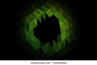 Light Green vector abstract polygonal cover. Glitter abstract illustration with an elegant design. A completely new design for your business.