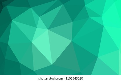 Light Green vector abstract polygonal background. Creative geometric illustration in Origami style with gradient. Brand new style for your business design.