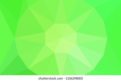 Light Green vector abstract polygonal background with a gem in a centre. Polygonal illustration, which consists of triangles. A new texture for your web site.