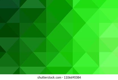Light Green vector abstract polygonal pattern. Shining polygonal illustration, which consist of triangles. Textured pattern can be used as a background.