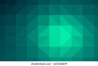 Light Green vector abstract polygonal background. Creative geometric illustration in Origami style with gradient. Best triangular design for your business.